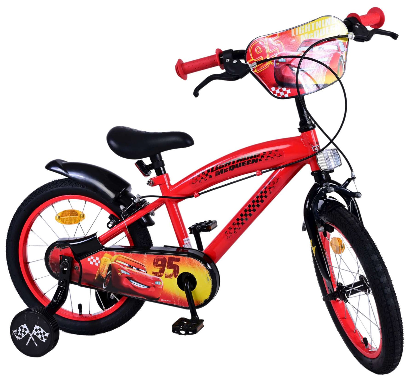 Disney Cars Kinderfiets - Jongens - 16 inch - Rood - Twee handremmen