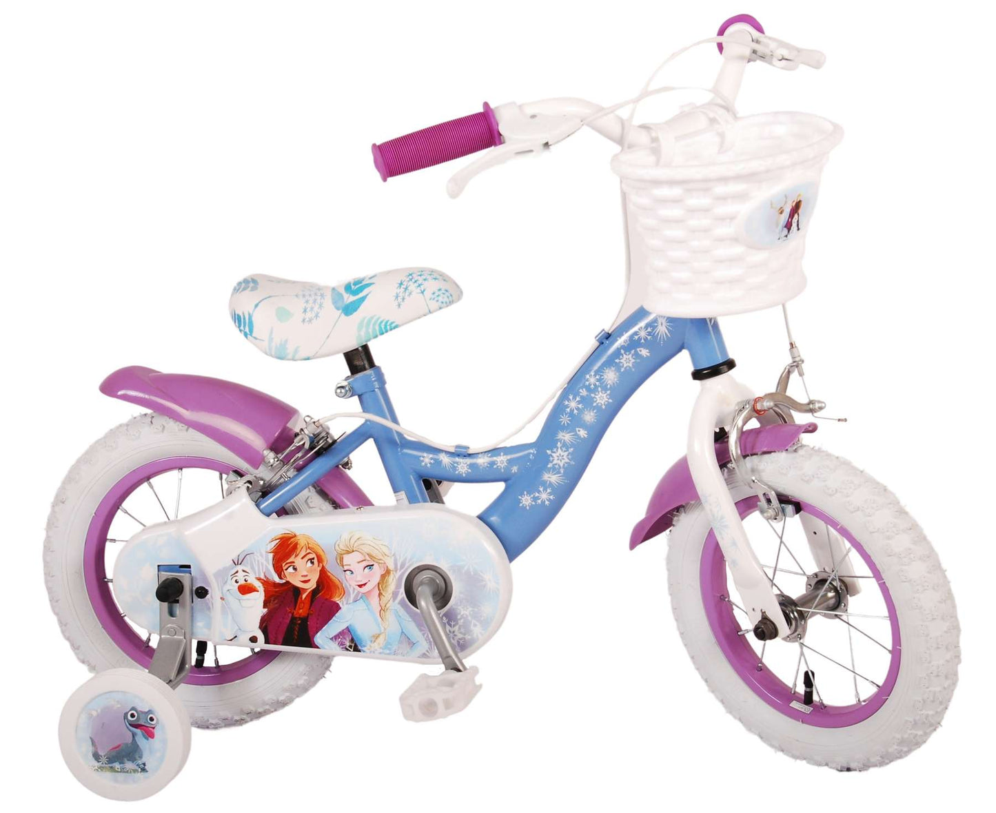 Disney Frozen 2 Kinderfiets - Meisjes - 12 inch - Blauw/Paars - Twee handremmen