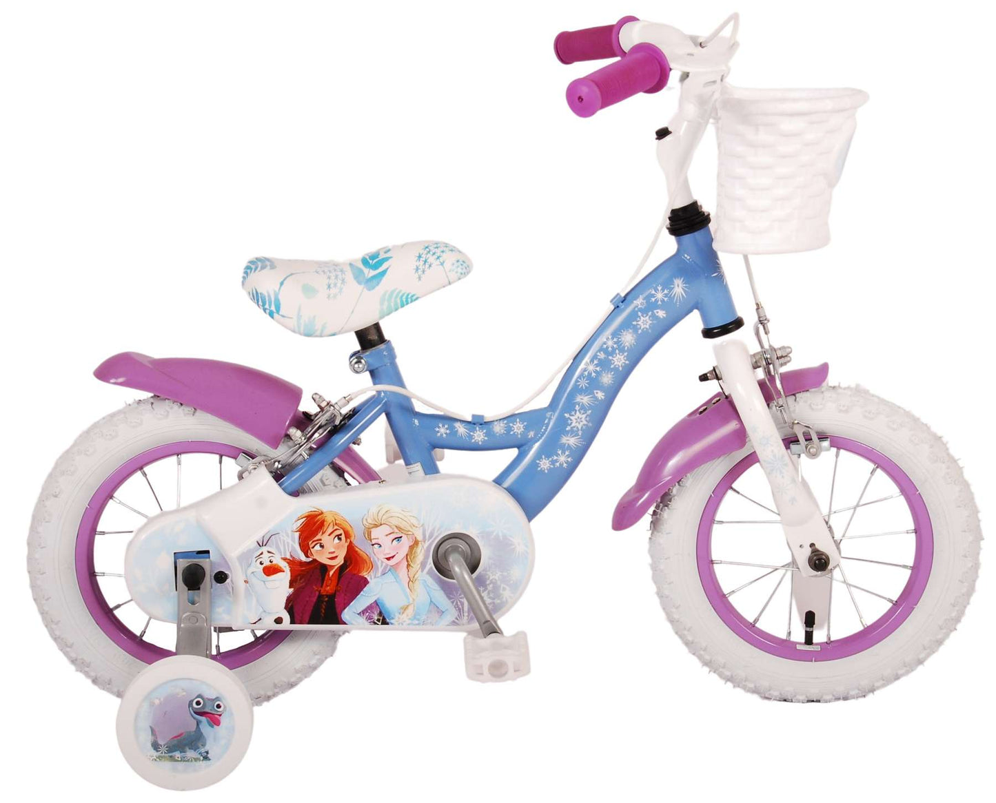 Disney Frozen 2 Kinderfiets - Meisjes - 12 inch - Blauw/Paars - Twee handremmen