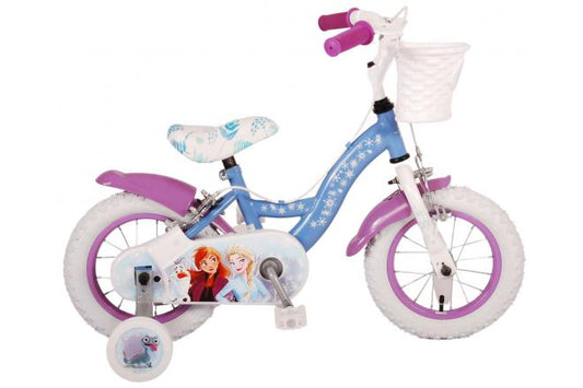 Disney Frozen 2 Kinderfiets - Meisjes - 12 inch - Blauw/Paars - Twee handremmen