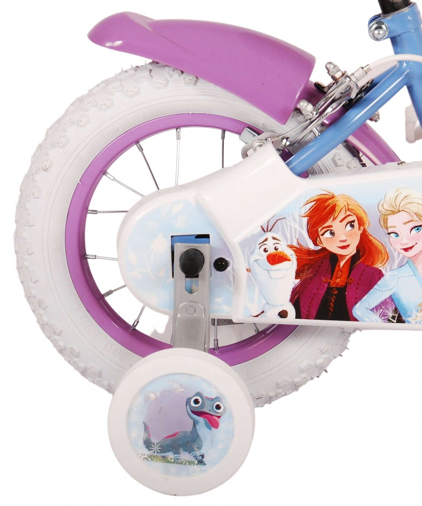 Disney Frozen 2 Kinderfiets - Meisjes - 12 inch - Blauw/Paars - Twee handremmen