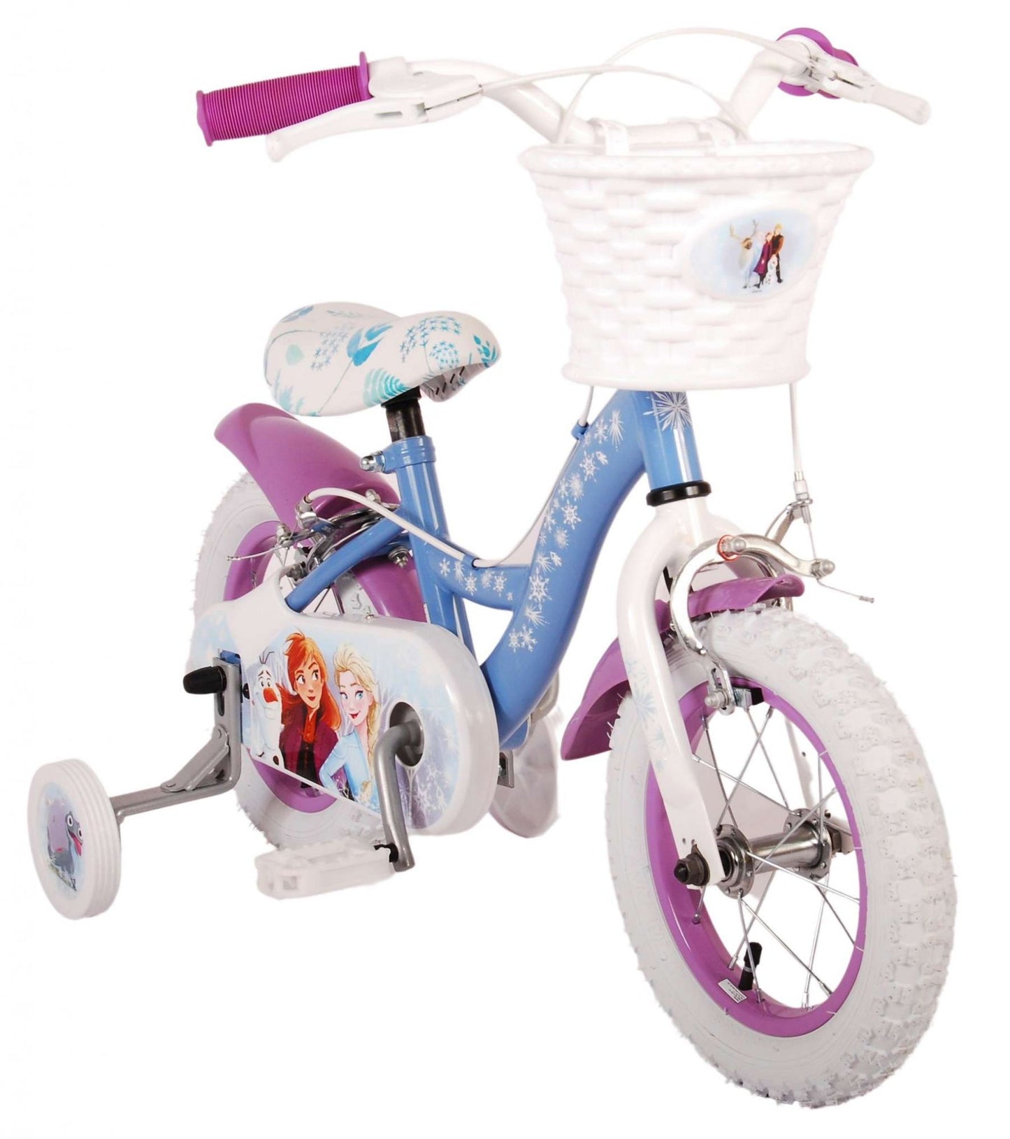 Disney Frozen 2 Kinderfiets - Meisjes - 12 inch - Blauw/Paars - Twee handremmen