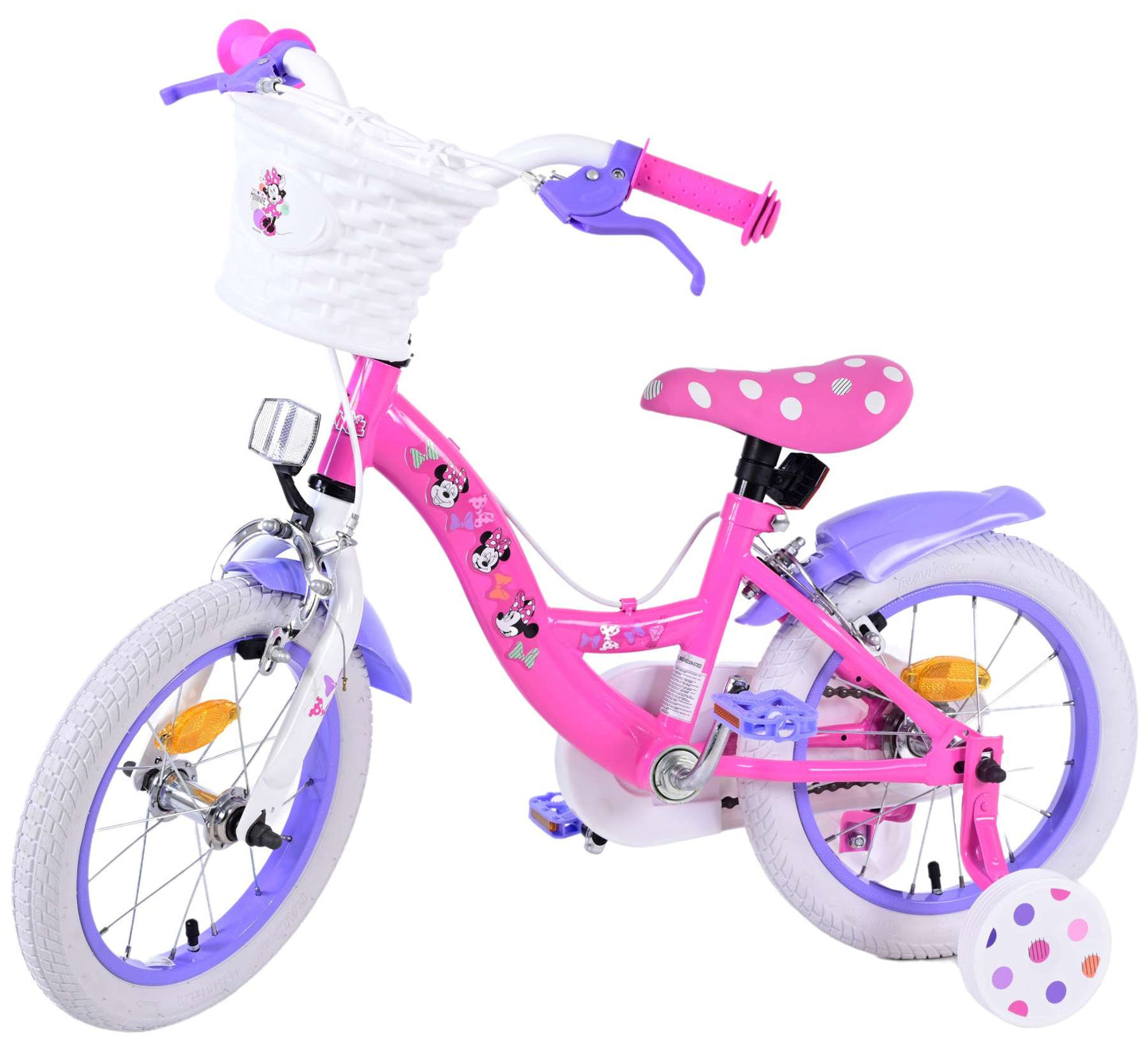 Disney Minnie Kinderfiets - Meisjes - 14 inch - Roze - Twee handremmen