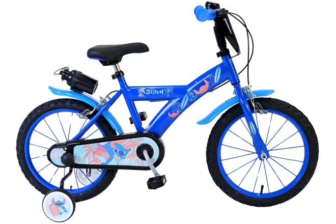 Disney Stitch Kinderfiets - Jongens - 16 inch - Blauw - Twee handremmen