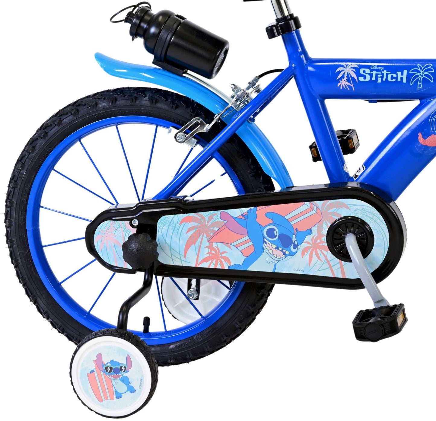 Disney Stitch Kinderfiets - Jongens - 16 inch - Blauw - Twee handremmen