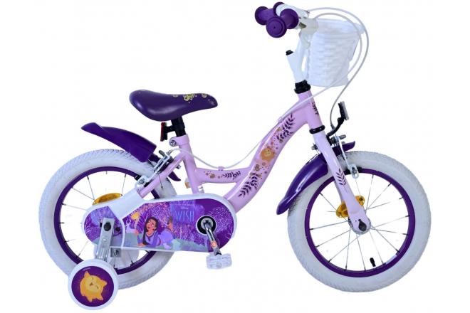 Disney Wish Kinderfiets - Meisjes - 14 inch - Paars - Twee handremmen