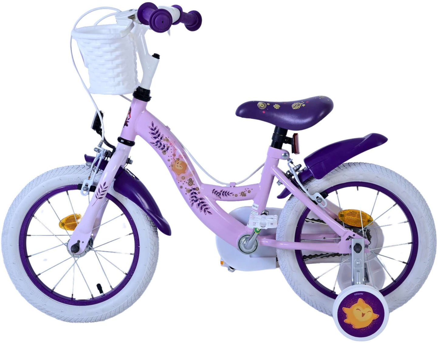 Disney Wish Kinderfiets - Meisjes - 14 inch - Paars - Twee handremmen