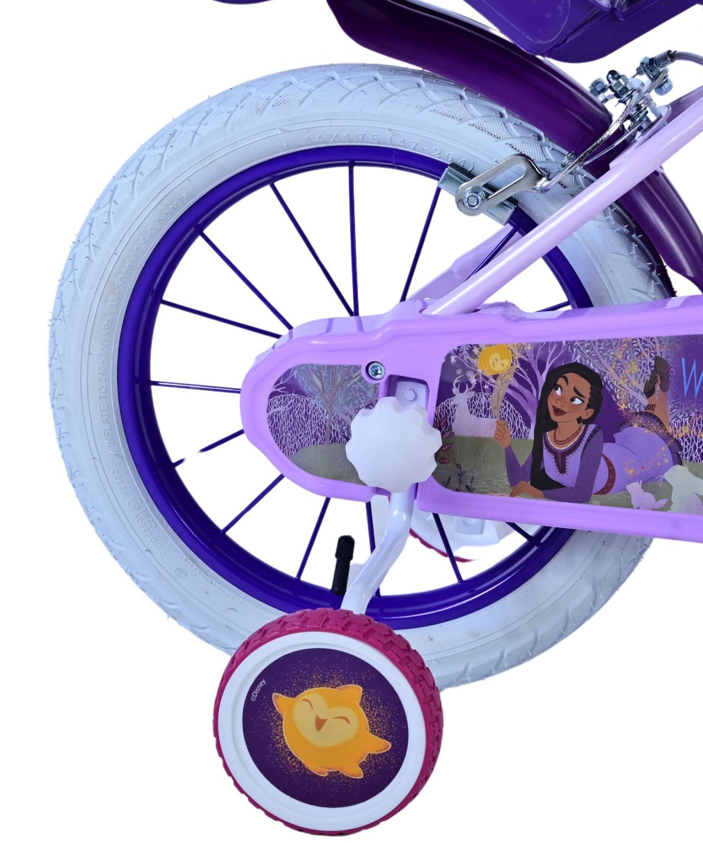 Disney Wish Kinderfiets - Meisjes - 14 inch - Paars - Twee handremmen