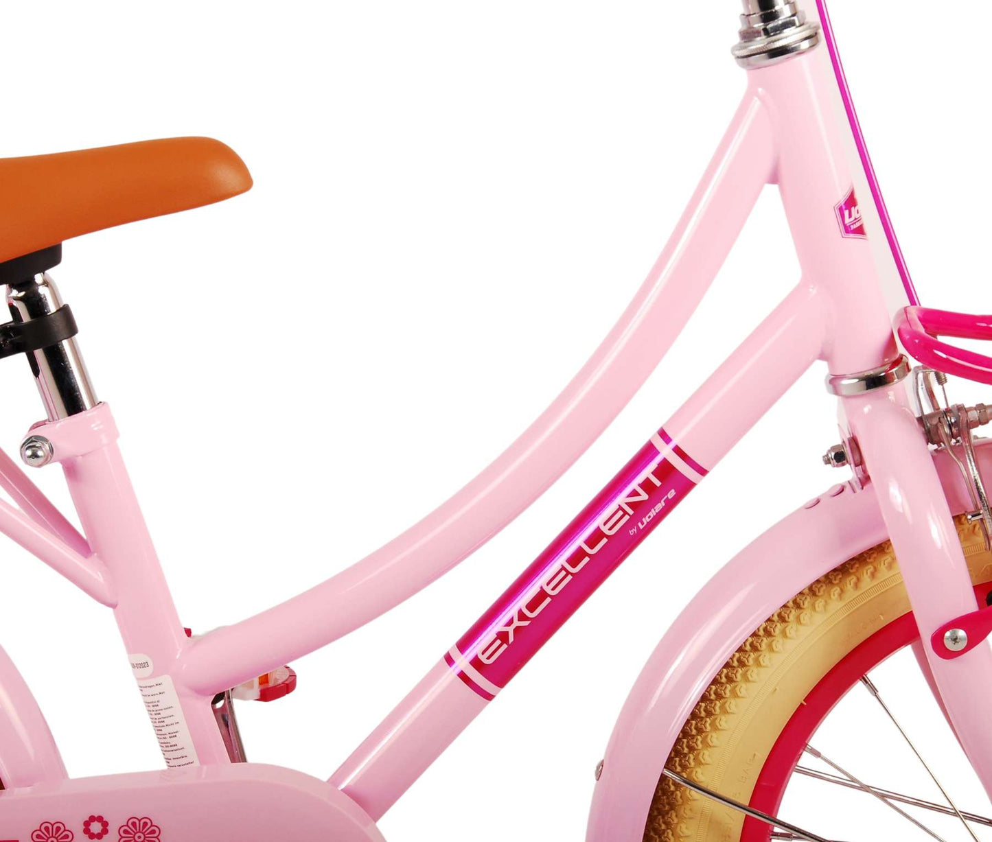 Volare Excellent Kinderfiets - Meisjes - 16 inch - Roze - 95% afgemonteerd