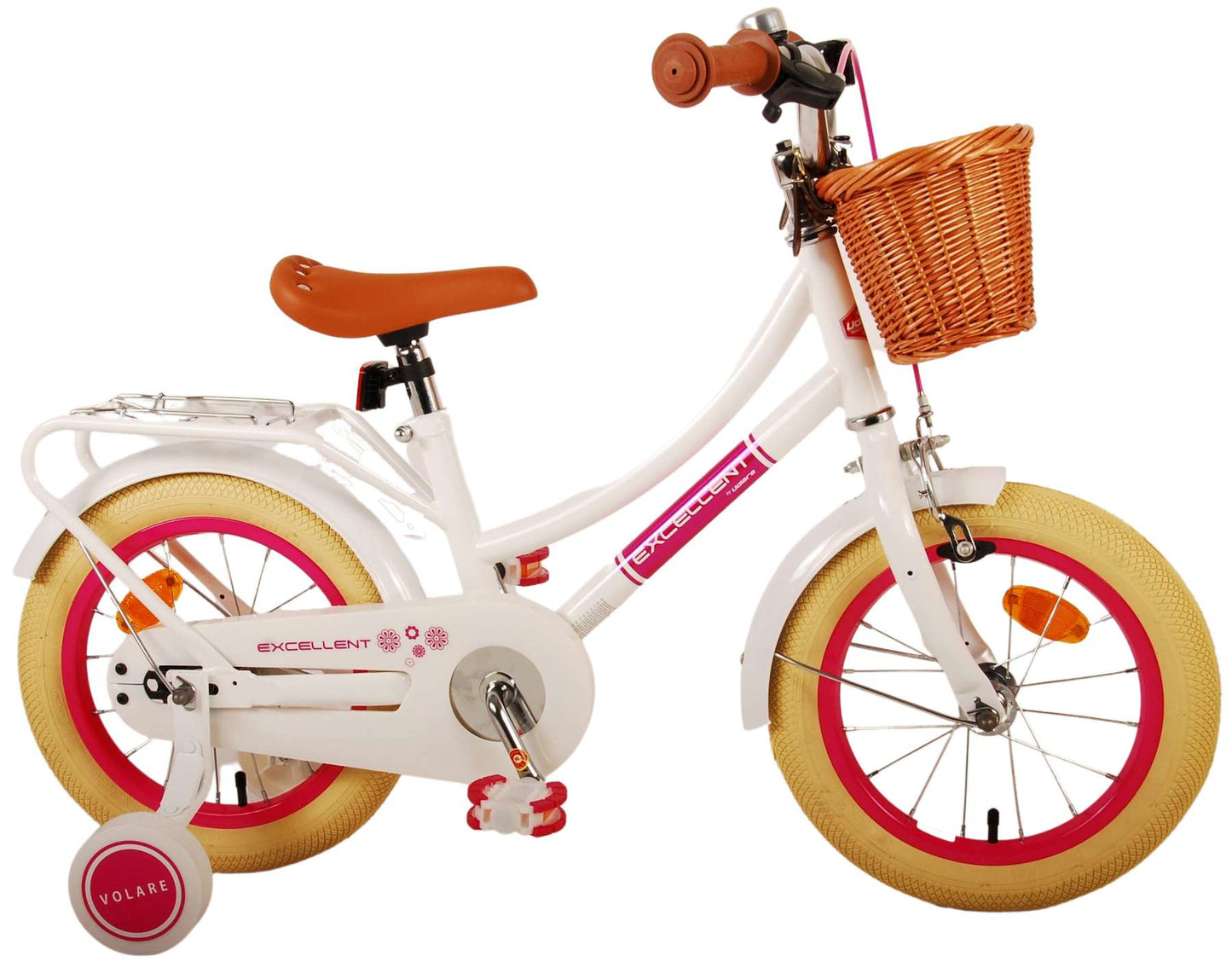 Volare Excellent Kinderfiets - Meisjes - 14 inch - Wit