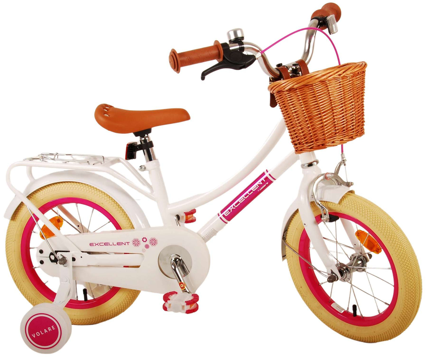 Volare Excellent Kinderfiets - Meisjes - 14 inch - Wit