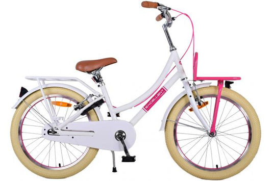 Volare Excellent Kinderfiets - Meisjes - 20 inch - Wit - Twee handremmen