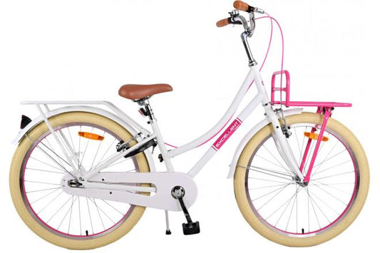 Volare Excellent Kinderfiets - Meisjes - 24 inch - Wit - Twee handremmen