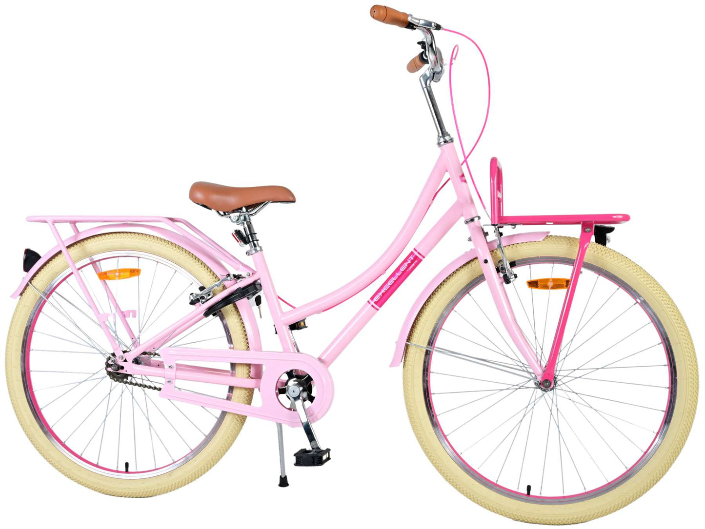 Volare Excellent Kinderfiets - Meisjes - 26 inch - Roze - Twee handremmen