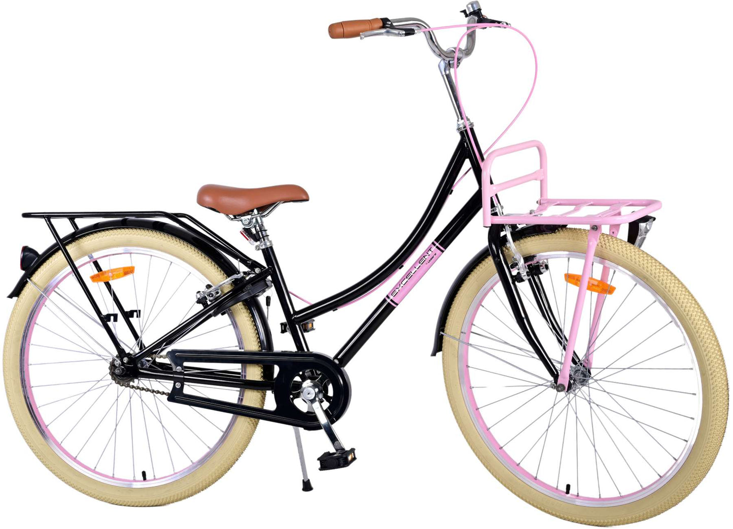 Volare Excellent Kinderfiets - Meisjes - 26 inch - Zwart - Twee handremmen