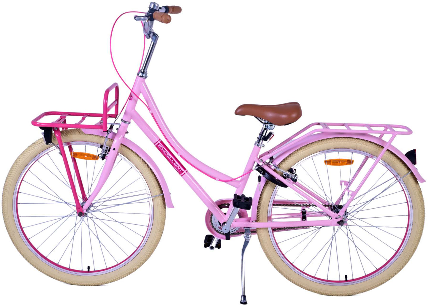 Volare Excellent Kinderfiets - Meisjes - 26 inch - Roze - Twee handremmen