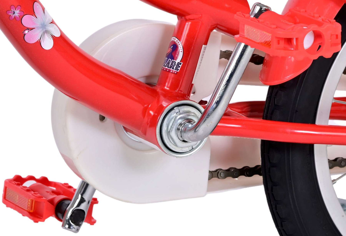 Volare Lovely Kinderfiets - Meisjes - 14 inch - Rood Wit - Twee Handremmen