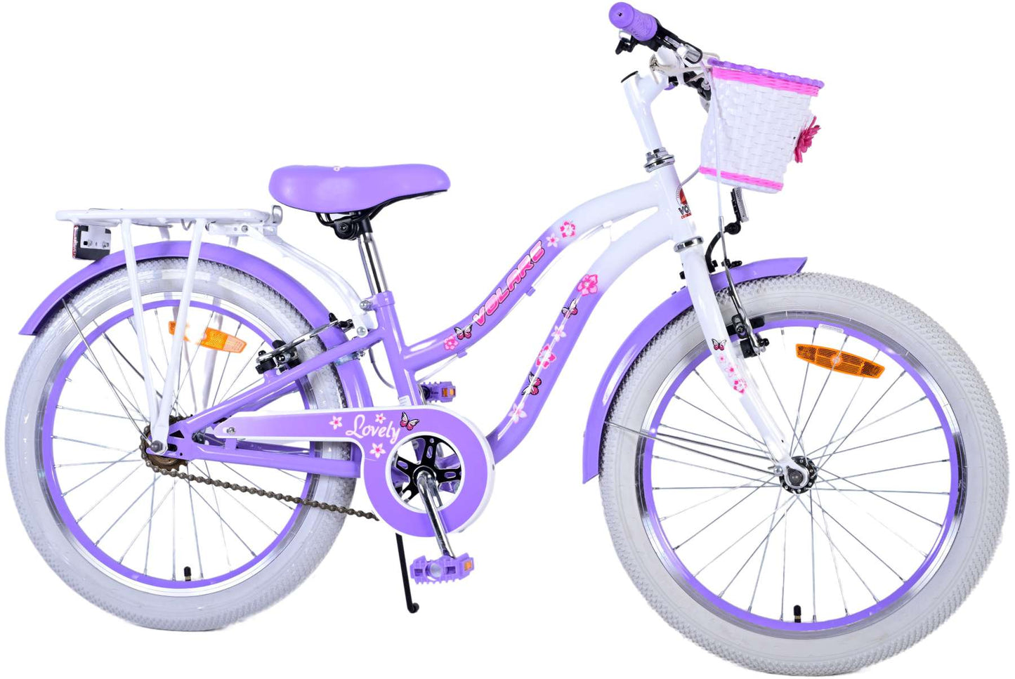 Volare Lovely Kinderfiets - Meisjes - 20 inch - Paars - Twee handremmen