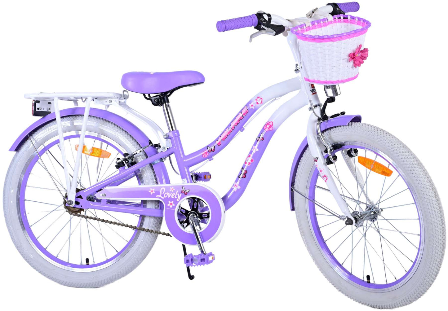 Volare Lovely Kinderfiets - Meisjes - 20 inch - Paars - Twee handremmen