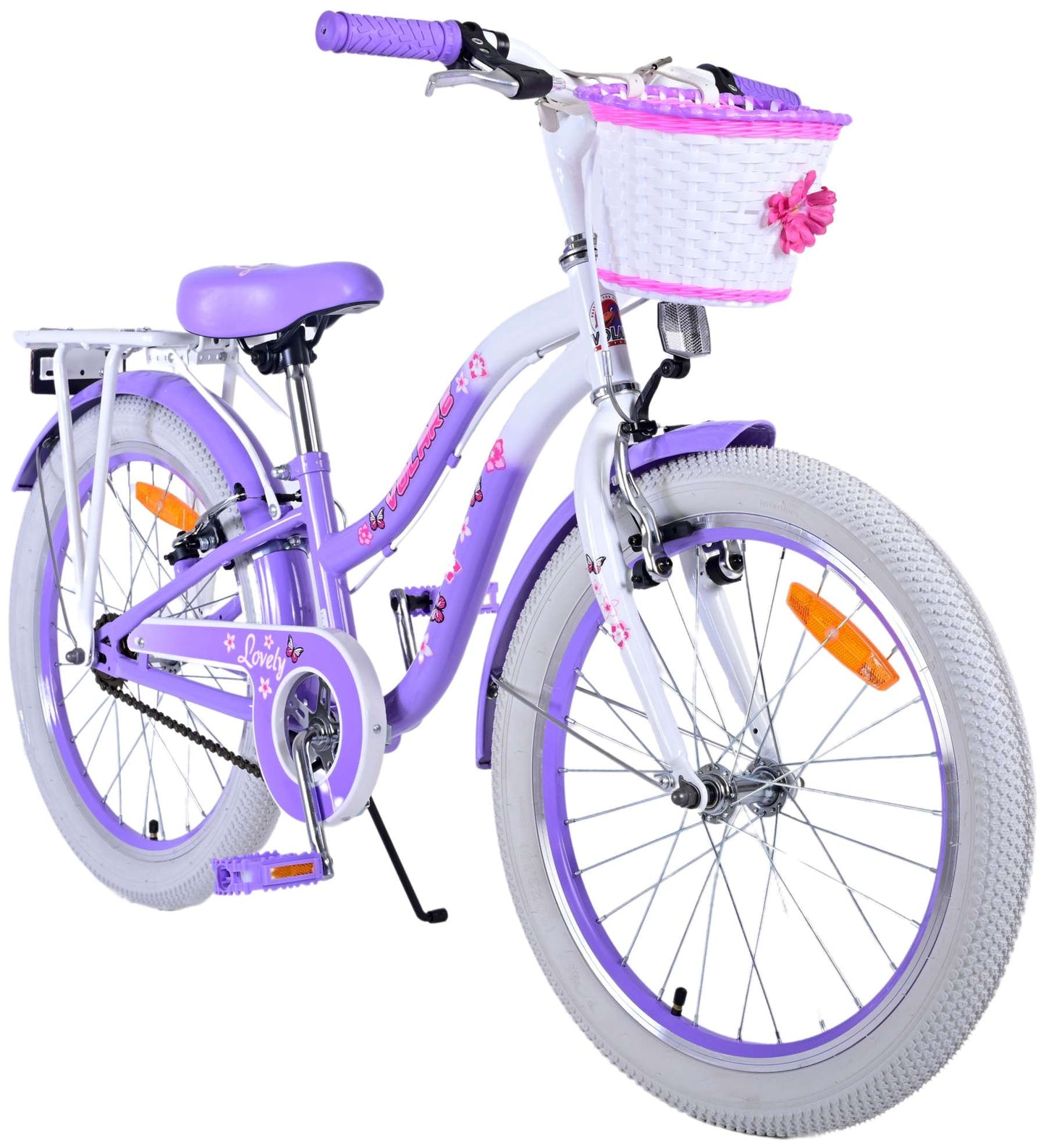 Volare Lovely Kinderfiets - Meisjes - 20 inch - Paars - Twee handremmen