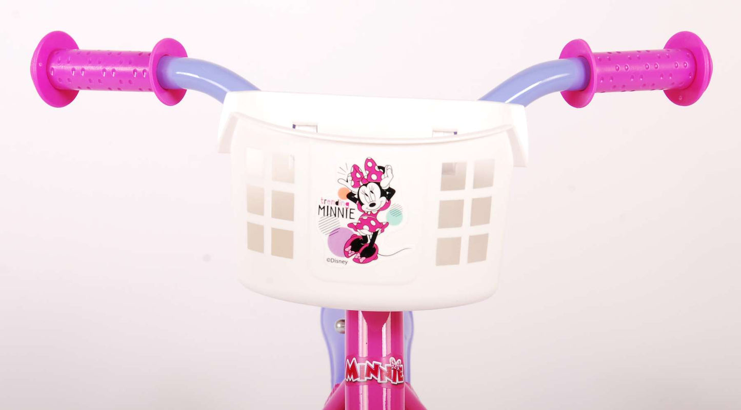 Disney Minnie Cutest Ever! Kinderfiets - Meisjes - 10 inch - Roze/Wit/Paars - Doortrapper