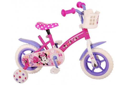 Disney Minnie Cutest Ever! Kinderfiets - Meisjes - 10 inch - Roze/Wit/Paars - Doortrapper