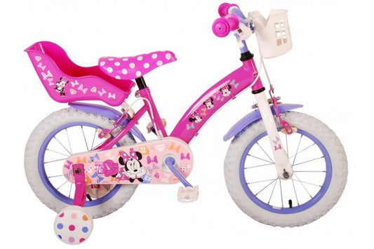 Disney Minnie Cutest Ever! - Kinderfiets - Meisjes - 14 inch - Roze - Twee Handremmen