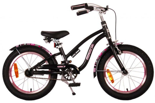 Volare Miracle Cruiser Kinderfiets - Meisjes- 16 inch - Mat Zwart - Prime Collection