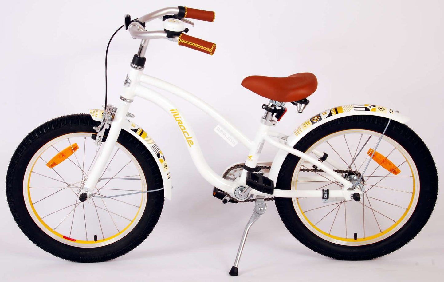 Volare Miracle Cruiser Kinderfiets - Meisjes - 18 inch - Wit - Prime Collection