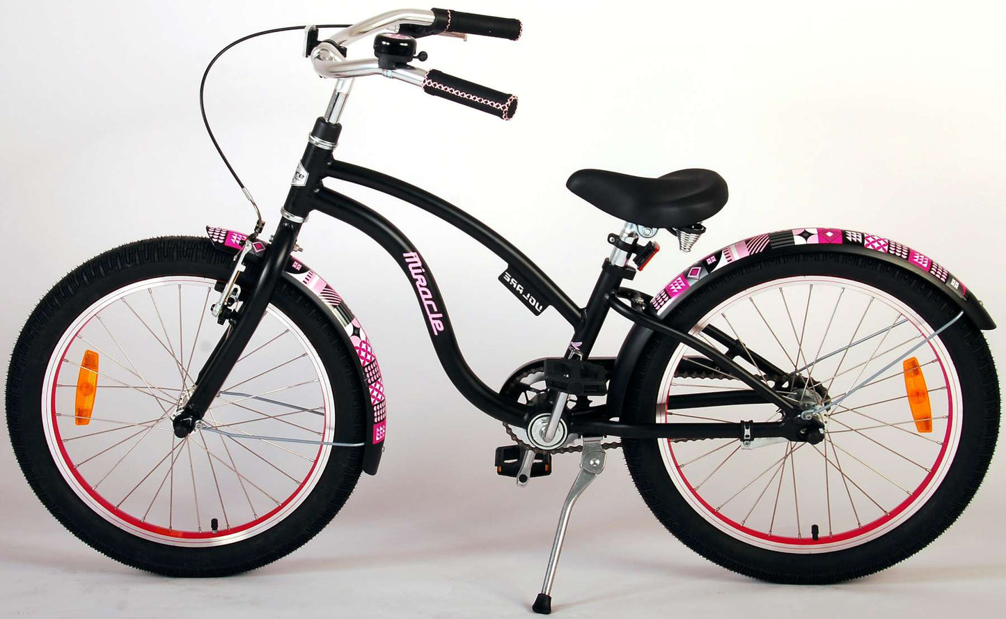 Volare Miracle Cruiser Kinderfiets - Meisjes - 20 inch - Mat Zwart - Prime Collection