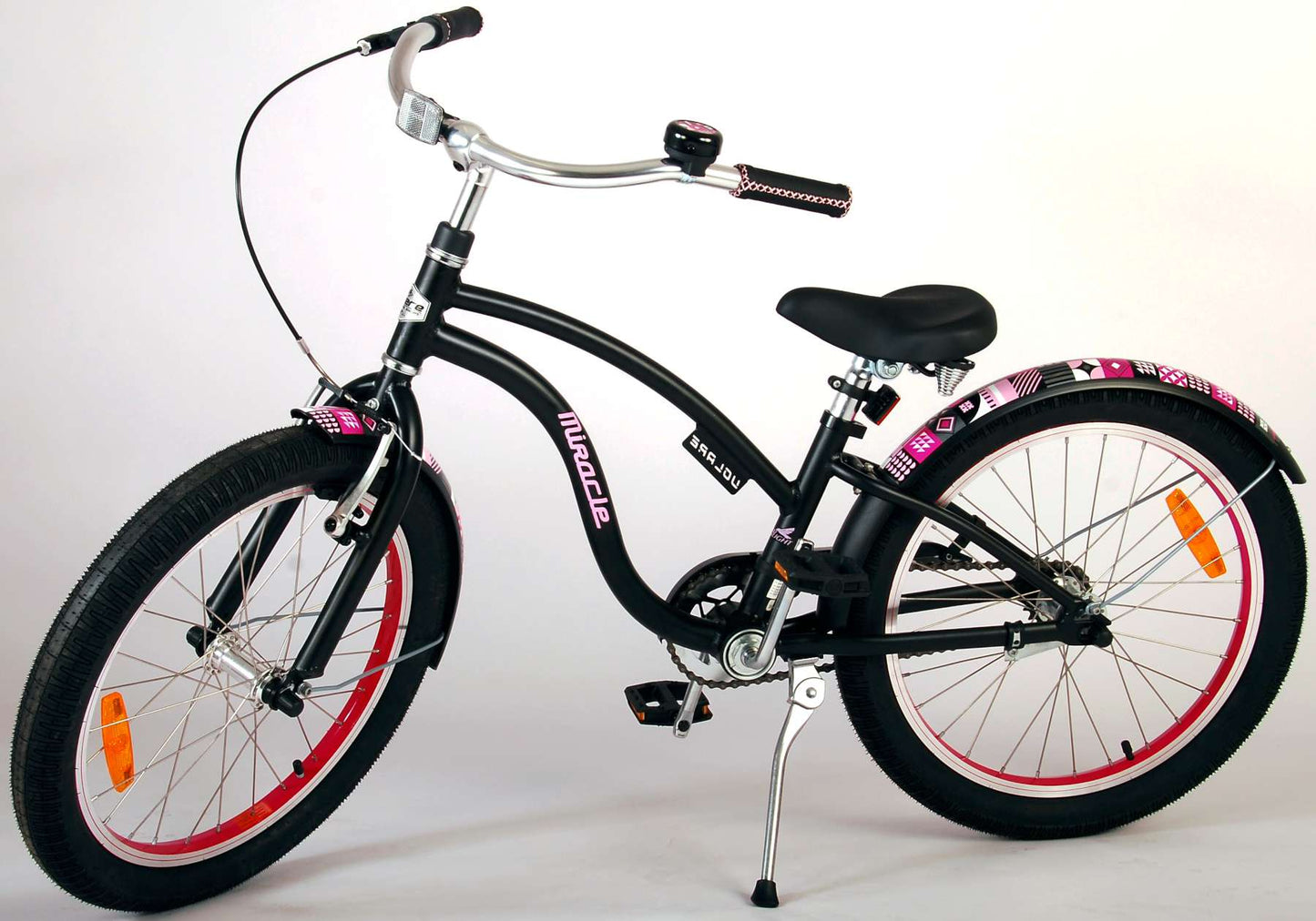 Volare Miracle Cruiser Kinderfiets - Meisjes - 20 inch - Mat Zwart - Prime Collection