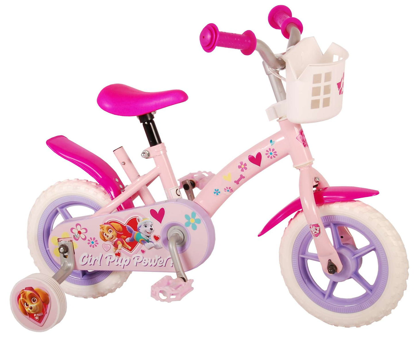 Paw Patrol Kinderfiets - Meisjes - 10 inch - Roze - Doortrapper