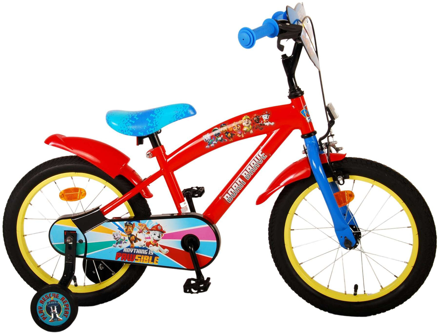 Paw Patrol Kinderfiets - Jongens - 16 inch - Rood Blauw