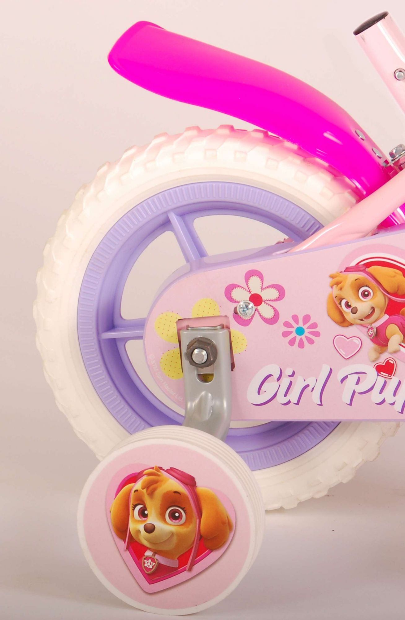 Paw Patrol Kinderfiets - Meisjes - 10 inch - Roze - Doortrapper