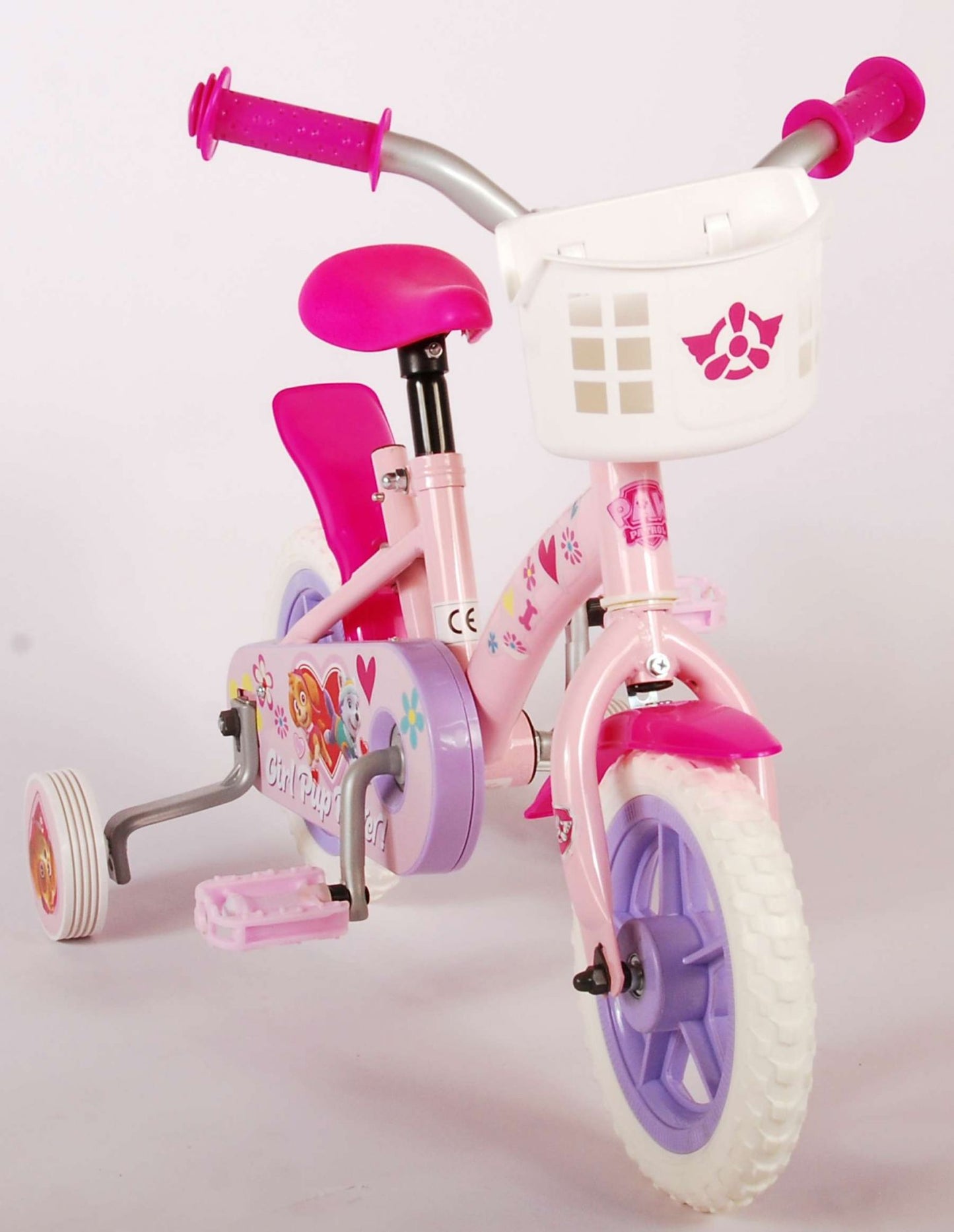 Paw Patrol Kinderfiets - Meisjes - 10 inch - Roze - Doortrapper