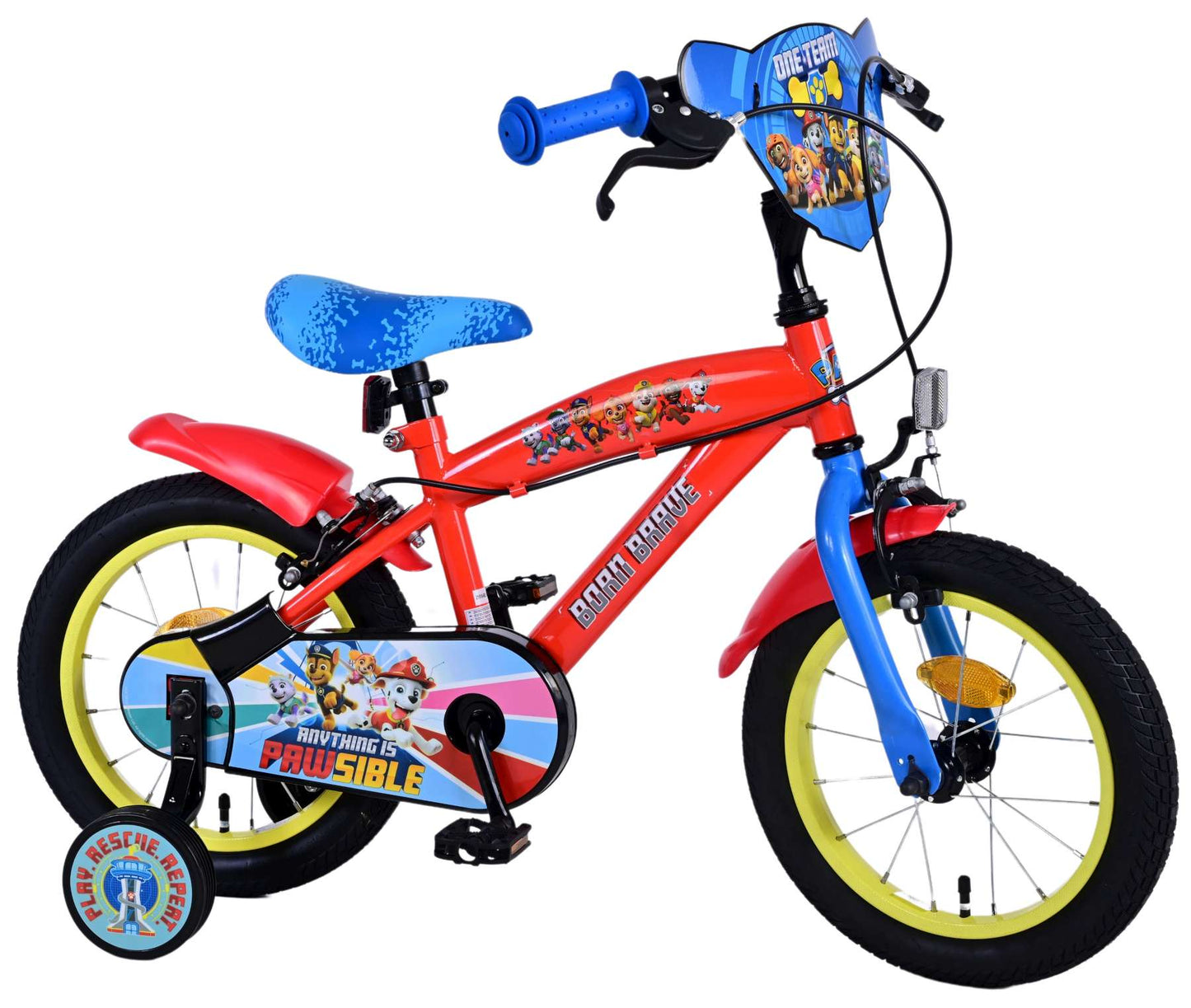 Paw Patrol Kinderfiets - Jongens - 14 inch - Twee handremmen