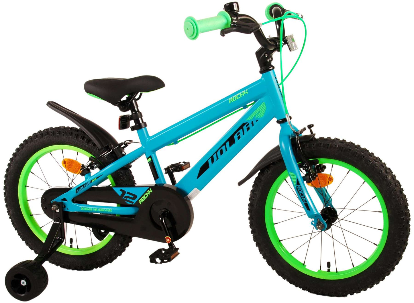 Volare Rocky Kinderfiets - Jongens - 16 inch - Groen - Twee handremmen