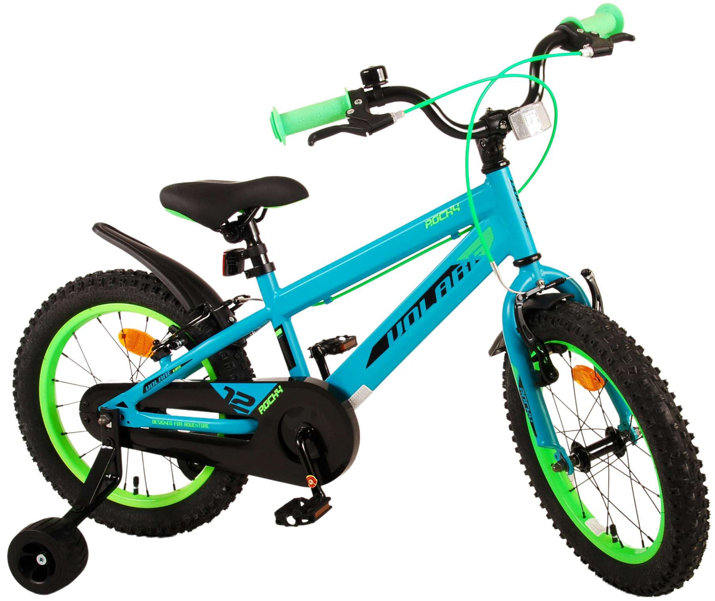 Volare Rocky Kinderfiets - Jongens - 16 inch - Groen - Twee handremmen