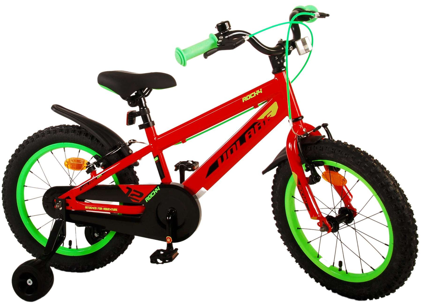 Volare Rocky Kinderfiets - Jongens - 16 inch - Rood - Twee handremmen