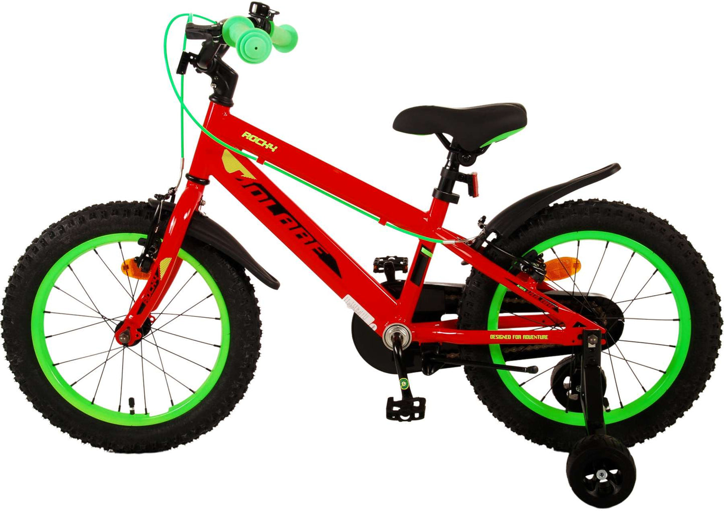 Volare Rocky Kinderfiets - Jongens - 16 inch - Rood - Twee handremmen