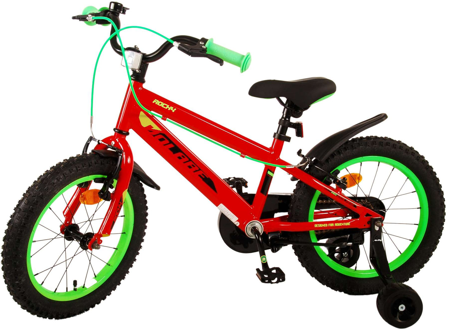 Volare Rocky Kinderfiets - Jongens - 16 inch - Rood - Twee handremmen