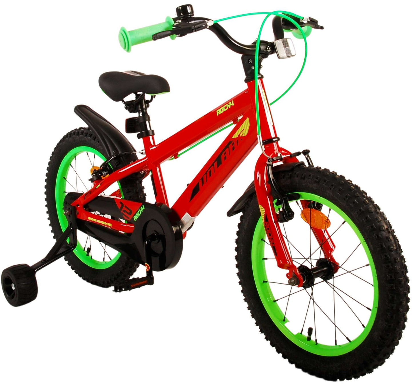 Volare Rocky Kinderfiets - Jongens - 16 inch - Rood - Twee handremmen