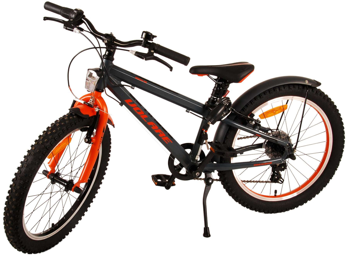 Volare Rocky Kinderfiets - 20 inch - Grijs Oranje - 6 speed - Prime Collection