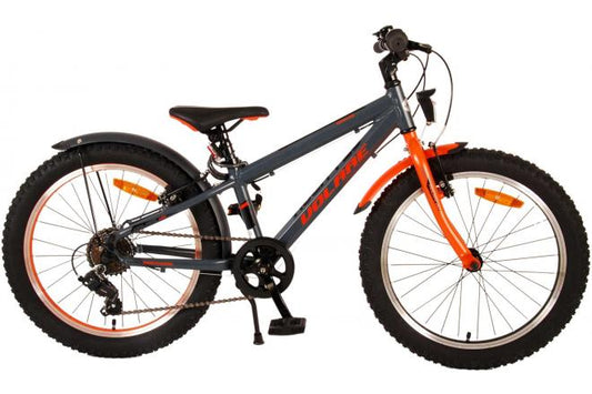 Volare Rocky Kinderfiets - 20 inch - Grijs Oranje - 6 speed - Prime Collection