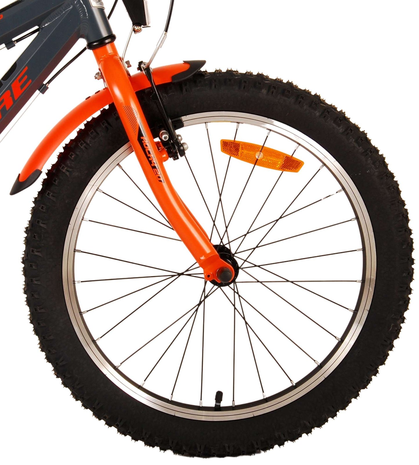 Volare Rocky Kinderfiets - 20 inch - Grijs Oranje - 6 speed - Prime Collection