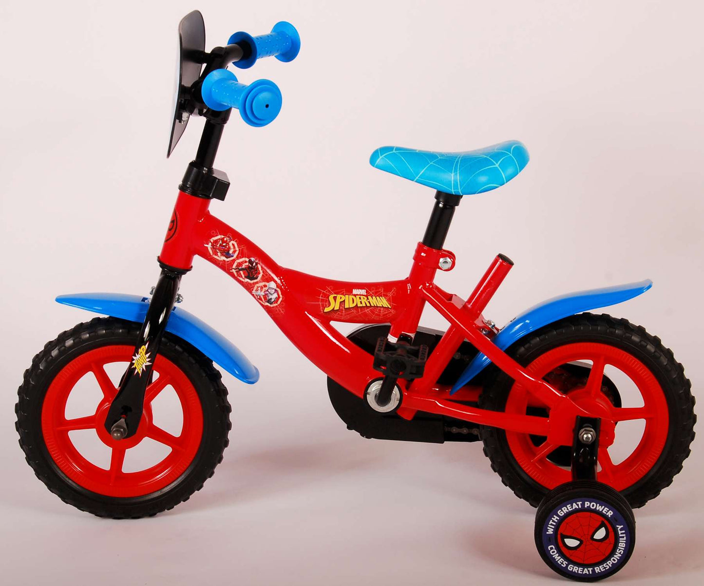 Spider-Man Kinderfiets - Jongens - 10 inch - Rood/Blauw - Doortrapper