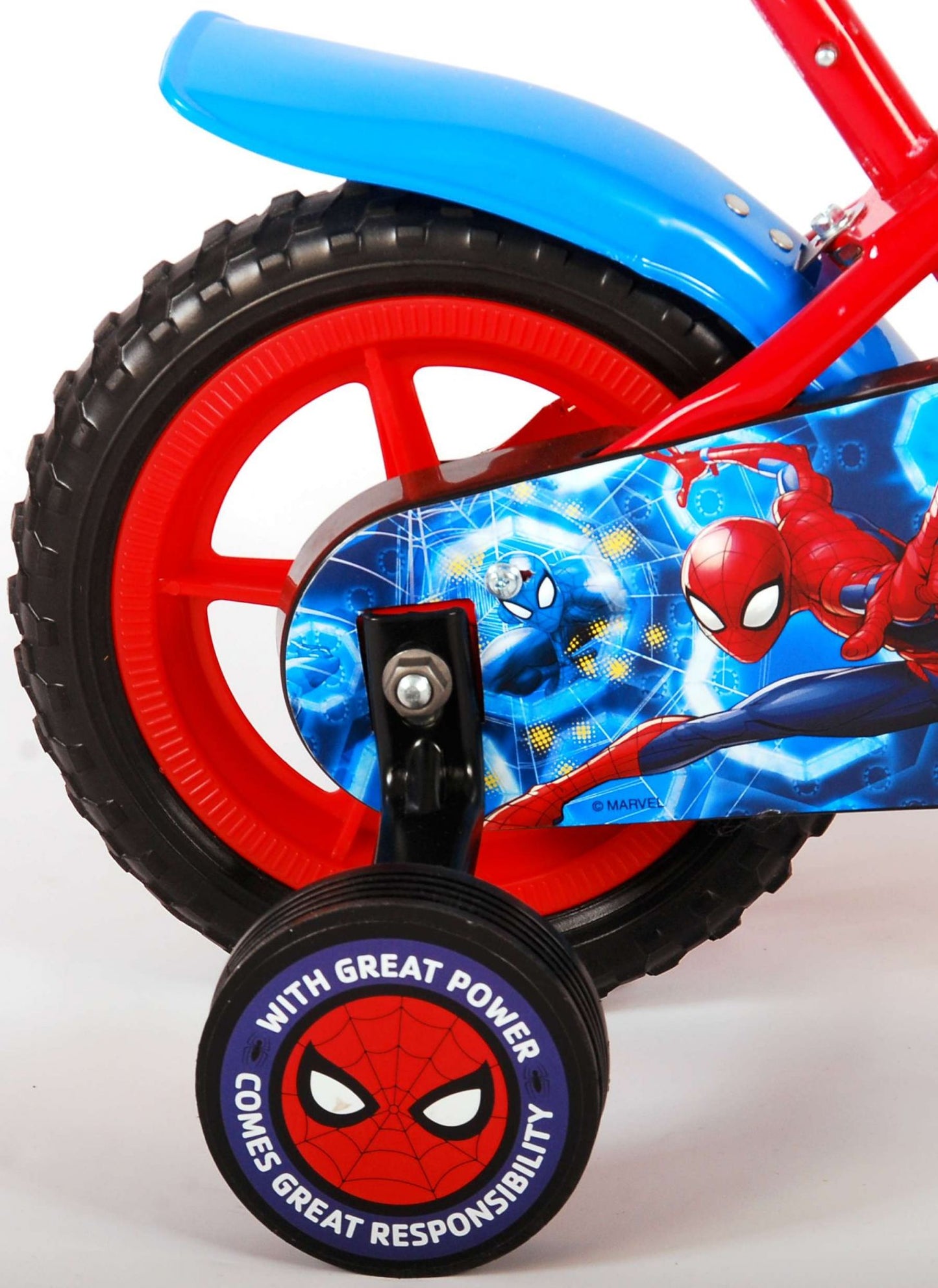 Spider-Man Kinderfiets - Jongens - 10 inch - Rood/Blauw - Doortrapper