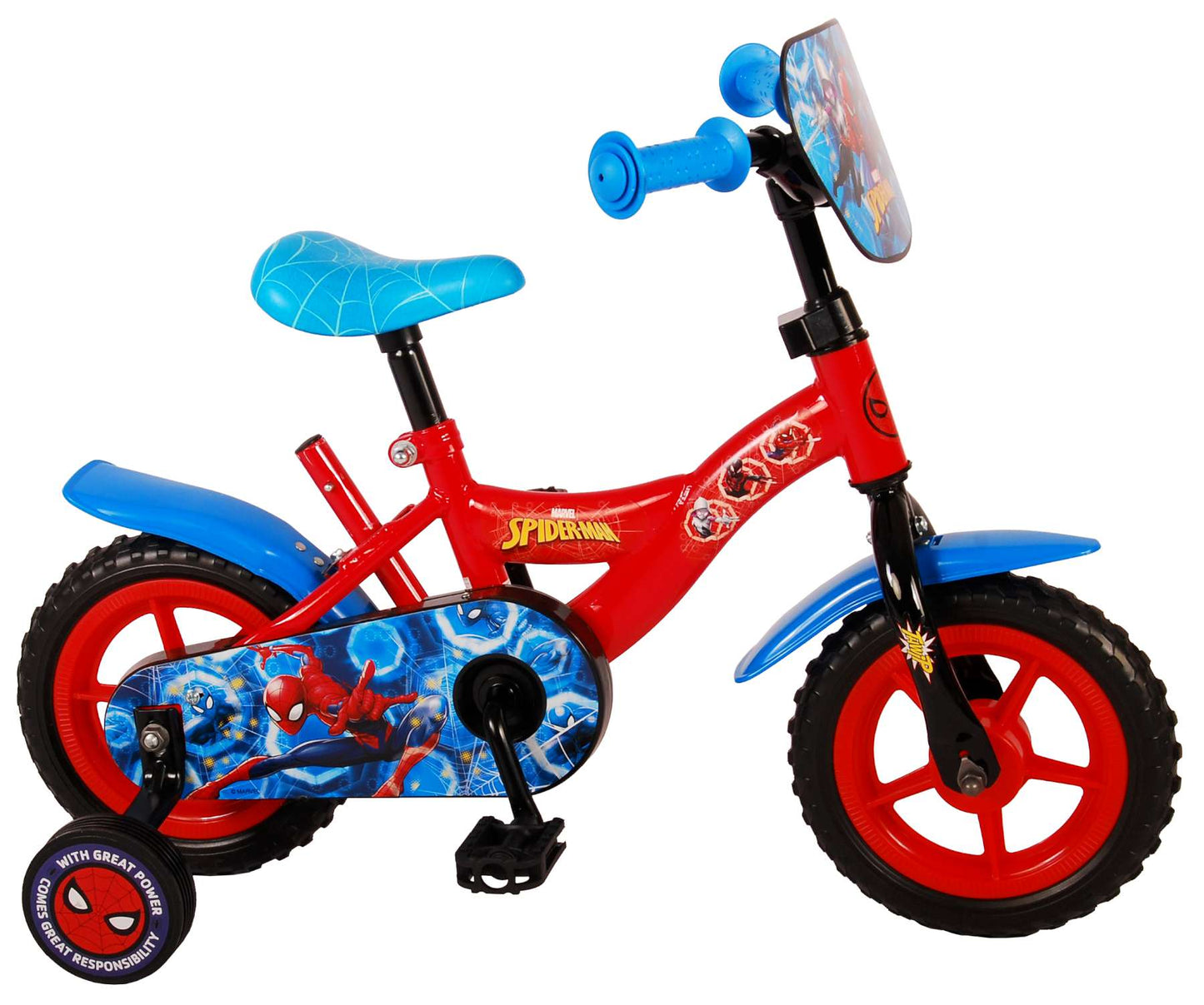 Spider-Man Kinderfiets - Jongens - 10 inch - Rood/Blauw - Doortrapper