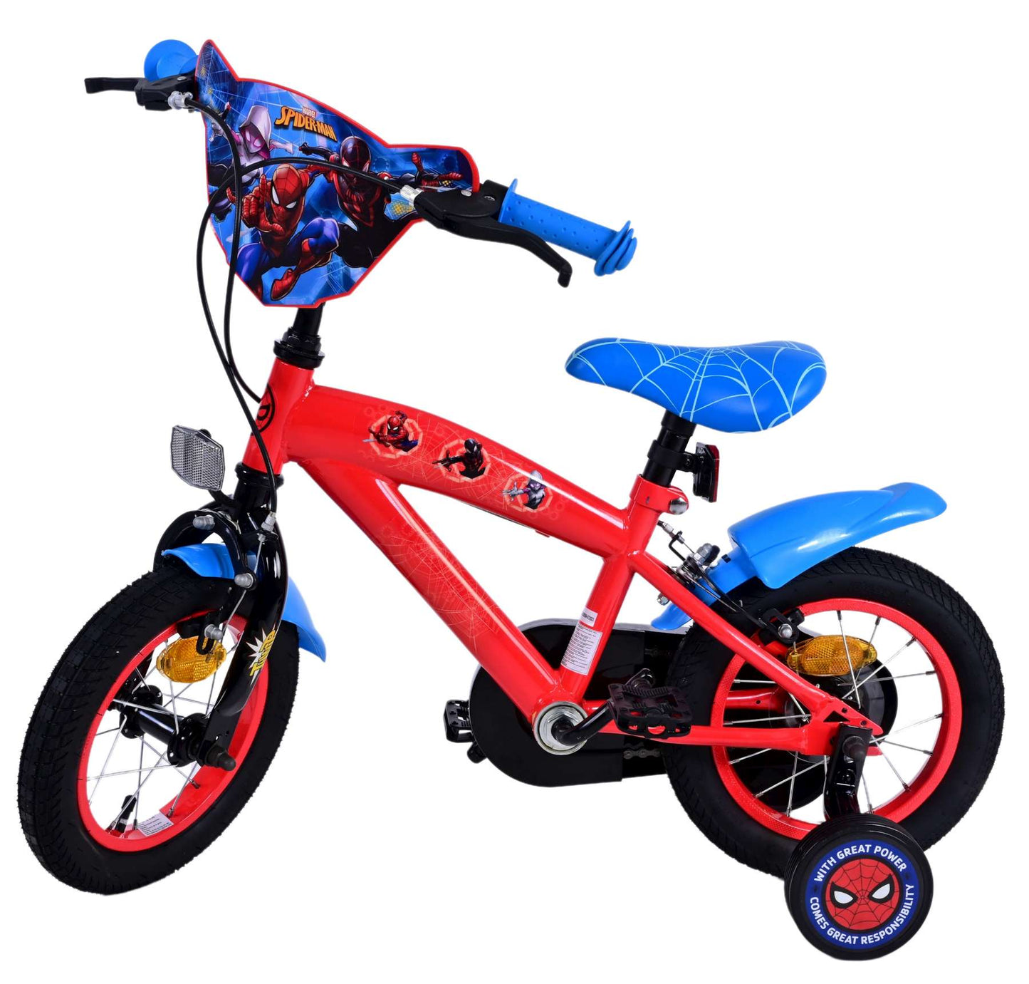 Ultimate Spider-Man Kinderfiets - Jongens - 12 inch - Blauw/Rood - Twee handremmen