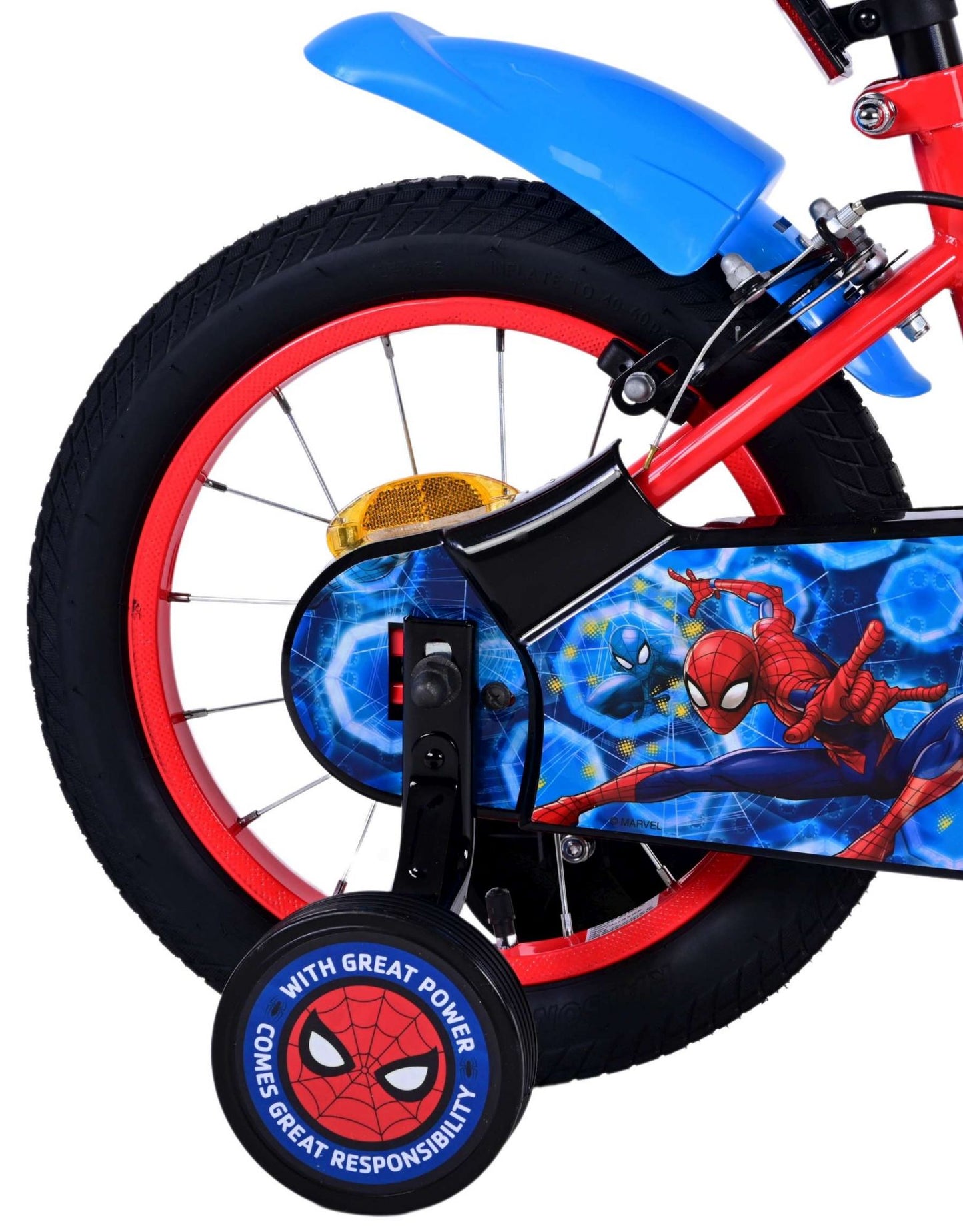 Ultimate Spider-Man Kinderfiets - Jongens - 14 inch - Blauw/Rood - Twee handremmen